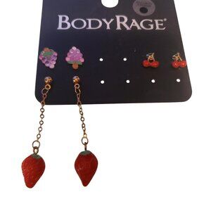 Spencer's Fruit Earrings Cottagecore Cherries Grapes Strawberries Coquette Cute